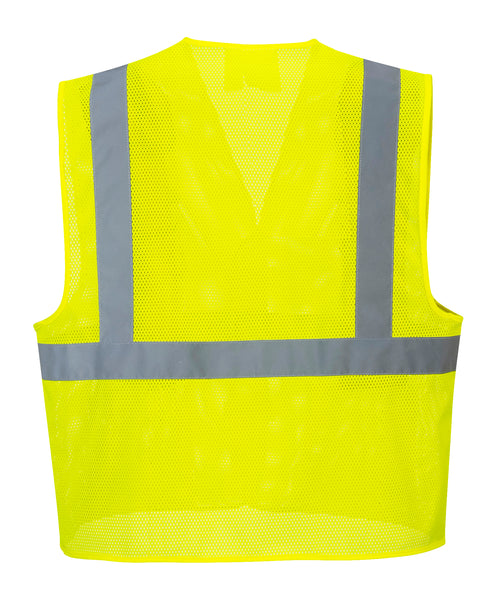 Portwest Economy Mesh Vest Visibility Reflective Safety Security Work Top Ansi 2 