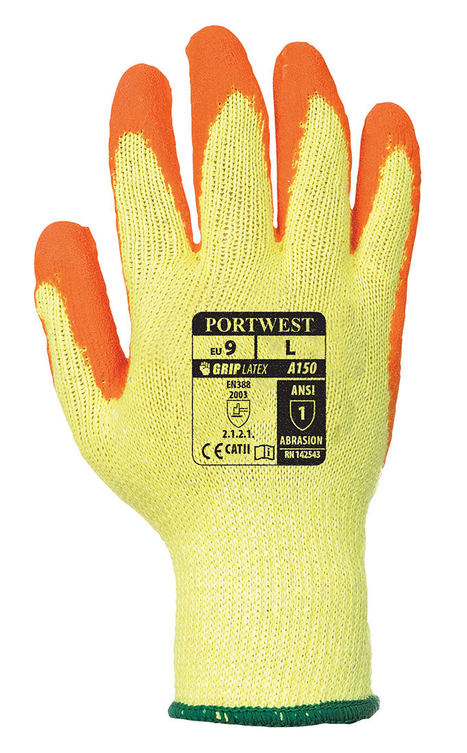 Portwest A150 Fortis Handling Work Glove with Crinkle Latex Grip ANSI
