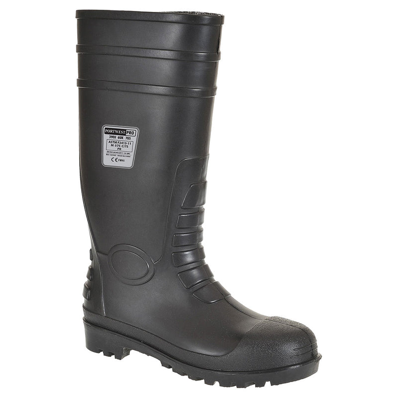 Portwest FW95 Total Safety PVC Waterproof Boot with Protective Steel Toecap ASTM