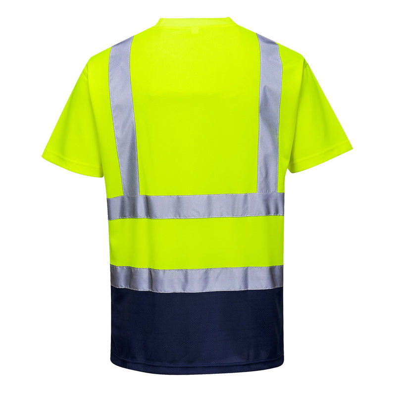 Portwest S378 Hi Vis 2 Tone Reflective Short Sleeve Safety Work T Shirt ANSI