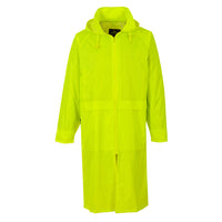 Portwest S438 Classic Hooded Work Rain Coat with Long 47" Waterproof Protection