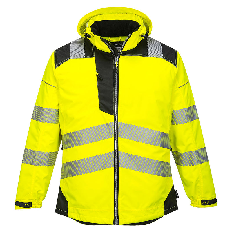 Worksite Jacket Portwest T400 Vision Reflective Hi-Vis Waterproof Rain Safety Work ...
