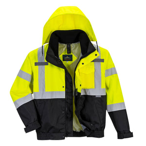 Portwest Hi-Vis 3in1 Premium Bomber Jkt US365