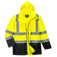 Portwest US366 Hi-Vis Reflective Contrast Waterproof Safety Work Jacket ANSI